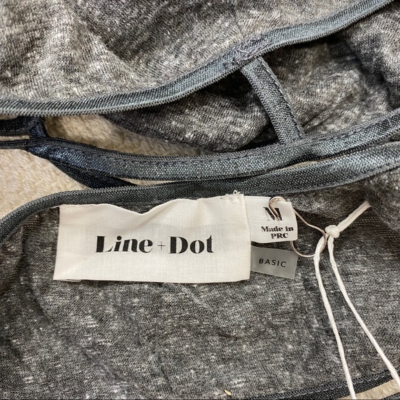 Line + Dot Grey Caged Halter Bralette Size M NWT - Picture 5 of 5